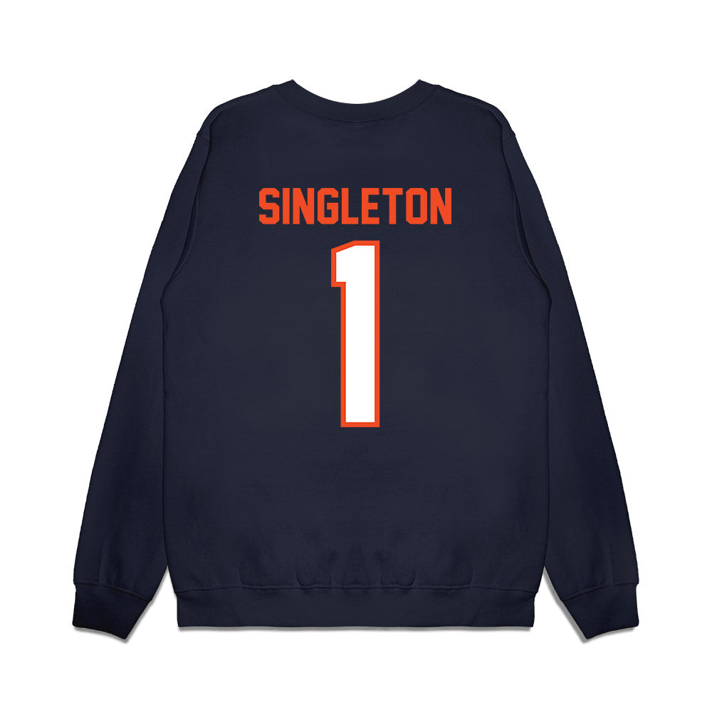 Auburn - NCAA Football : Eric Singleton - Vintage Helmet Premium Crewneck Sweatshirt-1