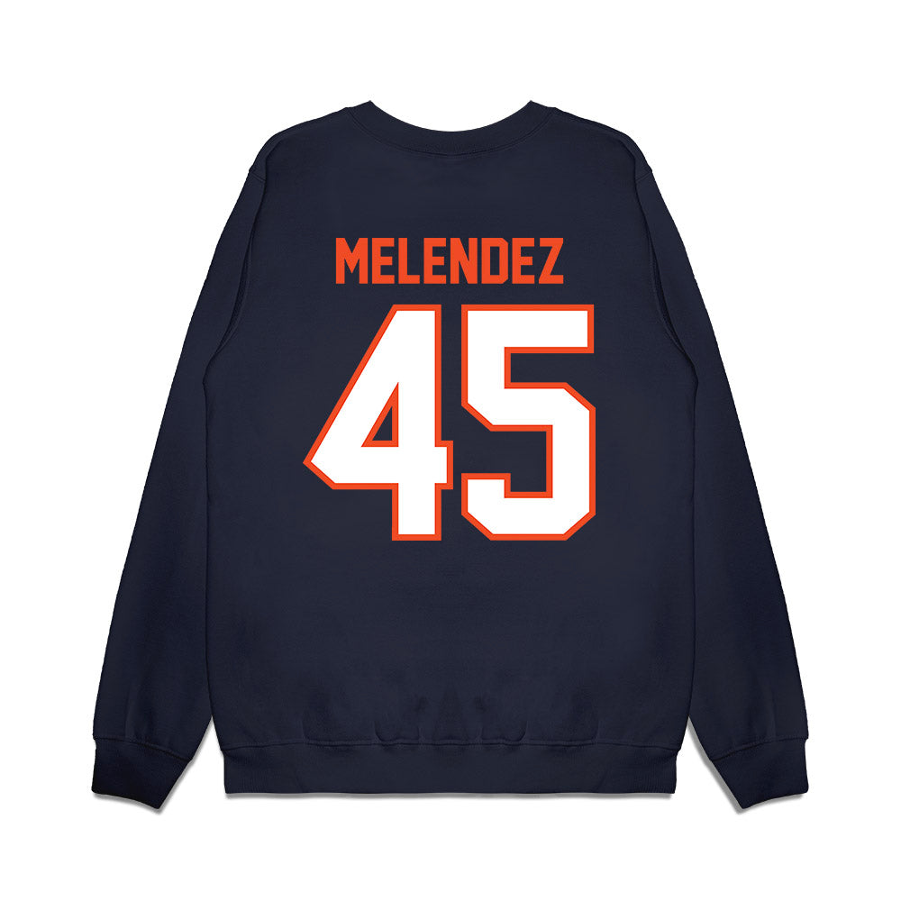 Auburn - NCAA Football : Antonio Melendez - Vintage Helmet Premium Crewneck Sweatshirt-1