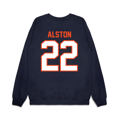 Auburn - NCAA Football : Damari Alston - Vintage Helmet Premium Crewneck Sweatshirt-1
