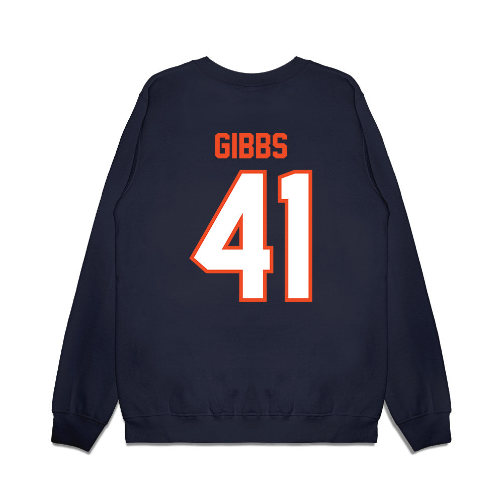 Auburn - NCAA Football : Connor Gibbs - Vintage Helmet Premium Crewneck Sweatshirt-1