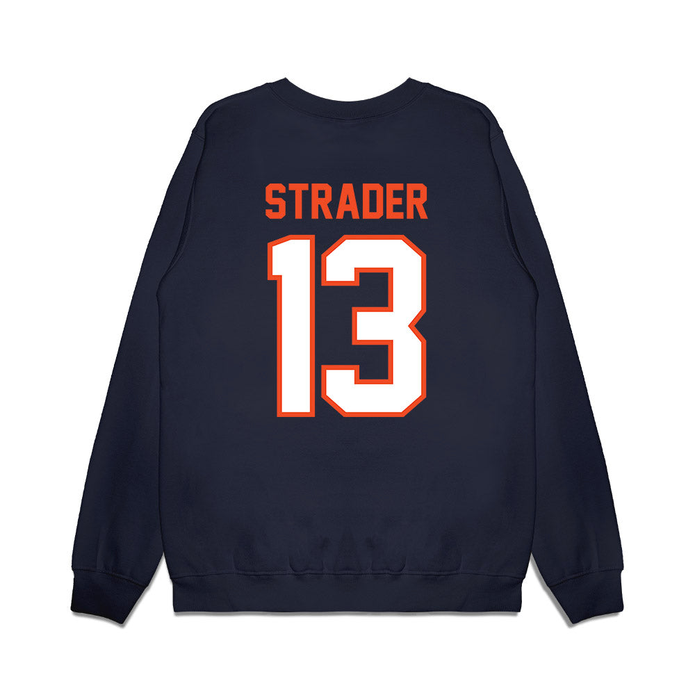 Auburn - NCAA Football : Raion Strader - Vintage Helmet Premium Crewneck Sweatshirt-1