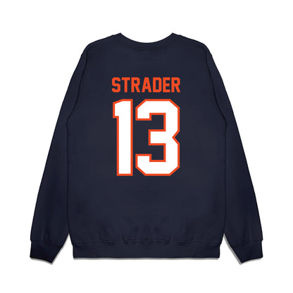 Auburn - NCAA Football : Raion Strader - Vintage Helmet Premium Crewneck Sweatshirt-1