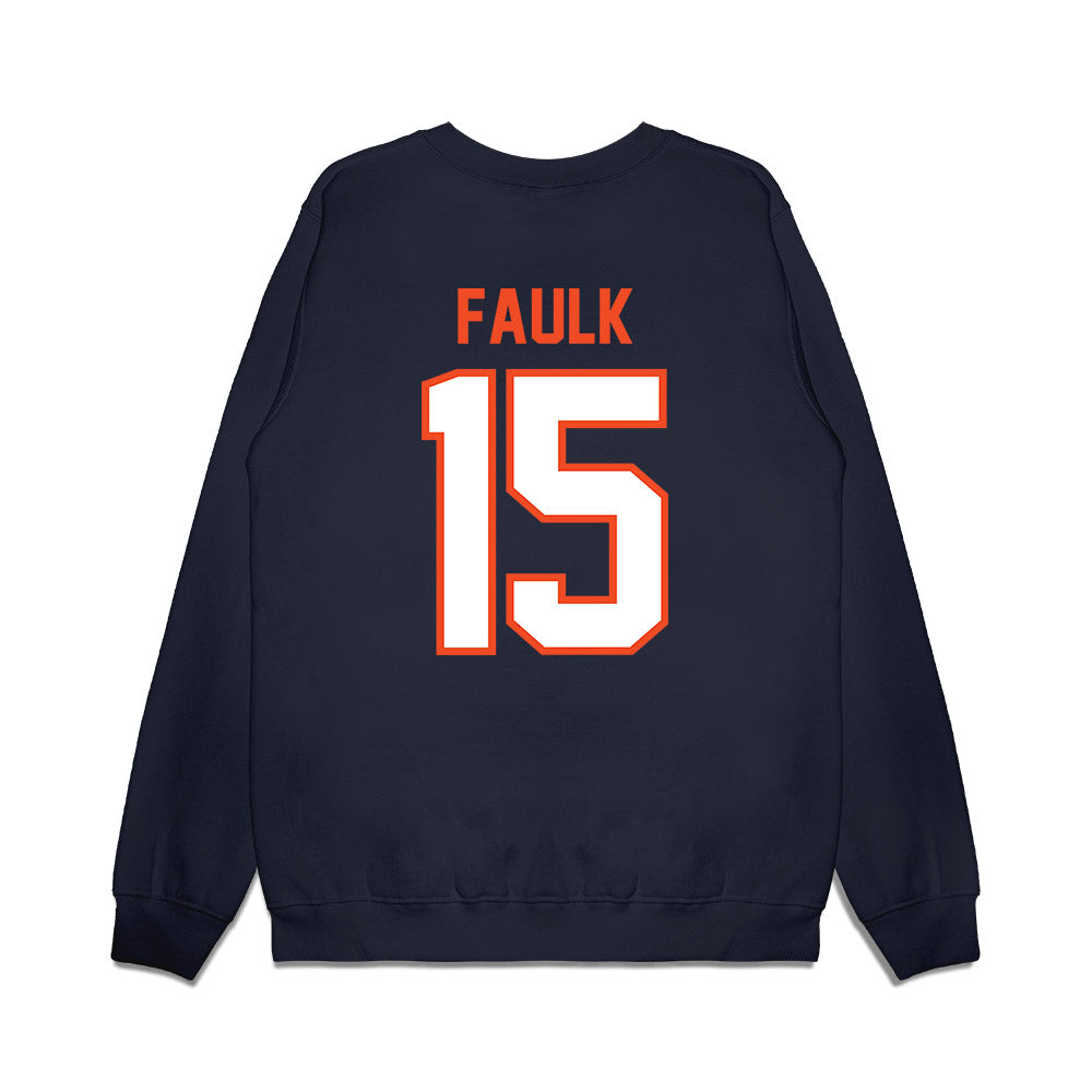 Auburn - NCAA Football : Keldric Faulk - Vintage Helmet Premium Crewneck Sweatshirt-1