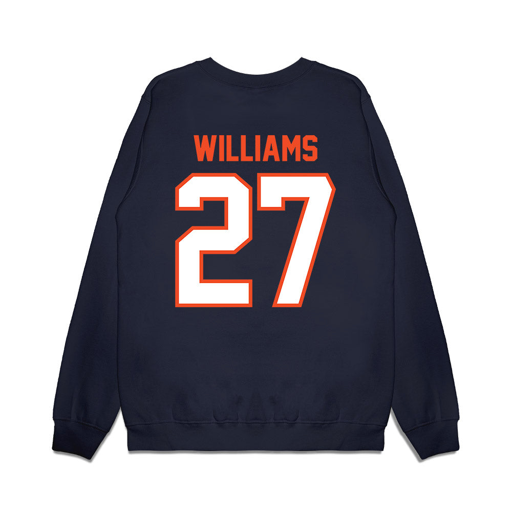 Auburn - NCAA Football : Devin Williams - Vintage Helmet Premium Crewneck Sweatshirt-1