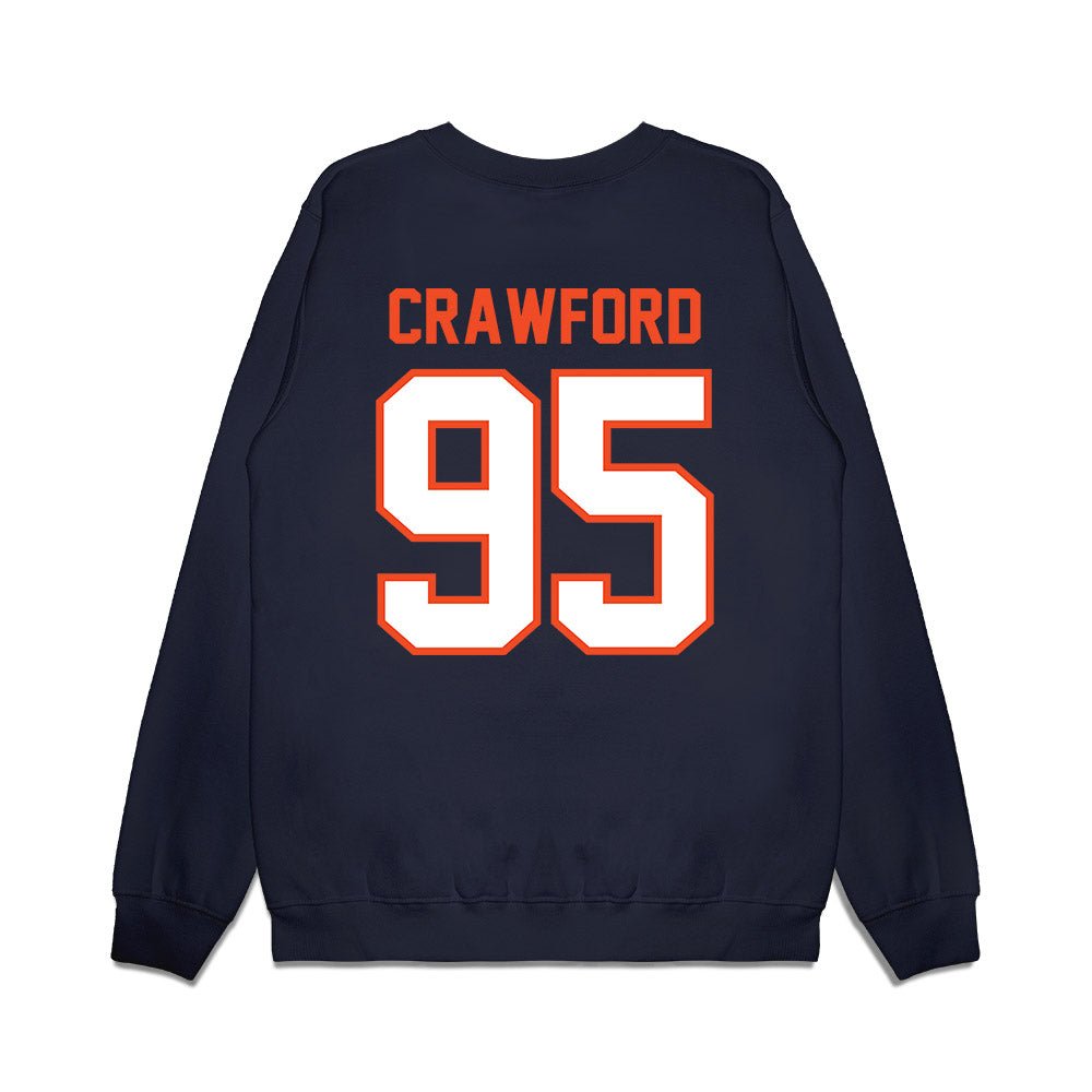 Auburn - NCAA Football : Jourdin Crawford - Vintage Helmet Premium Crewneck Sweatshirt-1