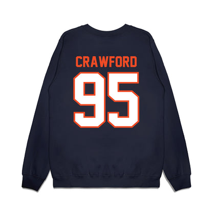 Auburn - NCAA Football : Jourdin Crawford - Vintage Helmet Premium Crewneck Sweatshirt-1