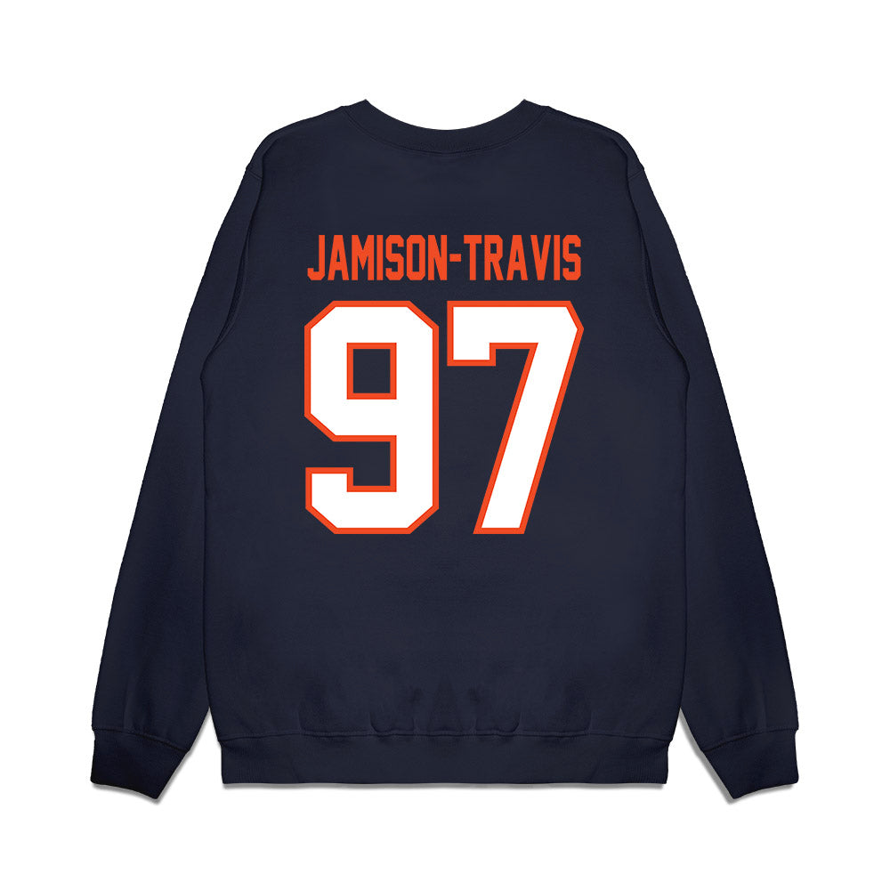 Auburn - NCAA Football : Quientrail Jamison-Travis - Vintage Helmet Premium Crewneck Sweatshirt-1