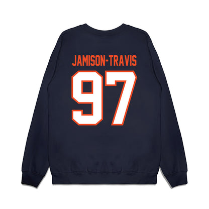 Auburn - NCAA Football : Quientrail Jamison-Travis - Vintage Helmet Premium Crewneck Sweatshirt-1