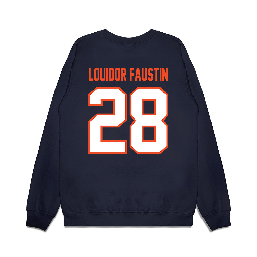 Auburn - NCAA Football : Kensley Louidor Faustin - Vintage Helmet Premium Crewneck Sweatshirt-1