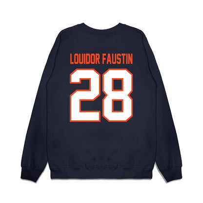 Auburn - NCAA Football : Kensley Louidor Faustin - Vintage Helmet Premium Crewneck Sweatshirt-1