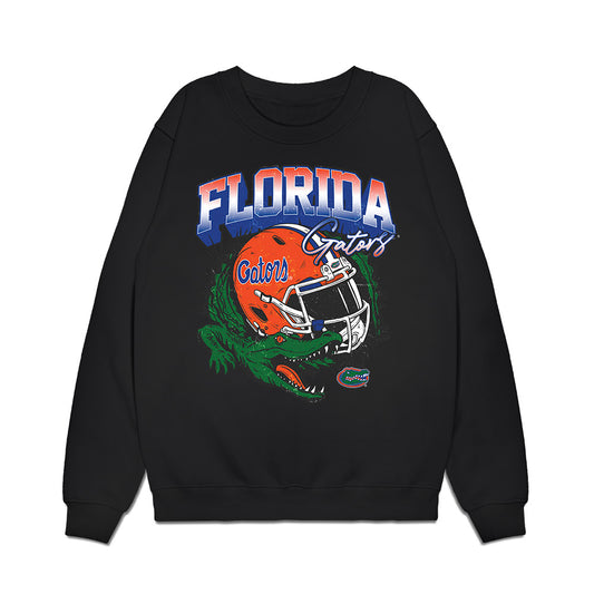 Florida - NCAA Football : J'Vari Flowers - Vintage Helmet Premium Crewneck Sweatshirt-0