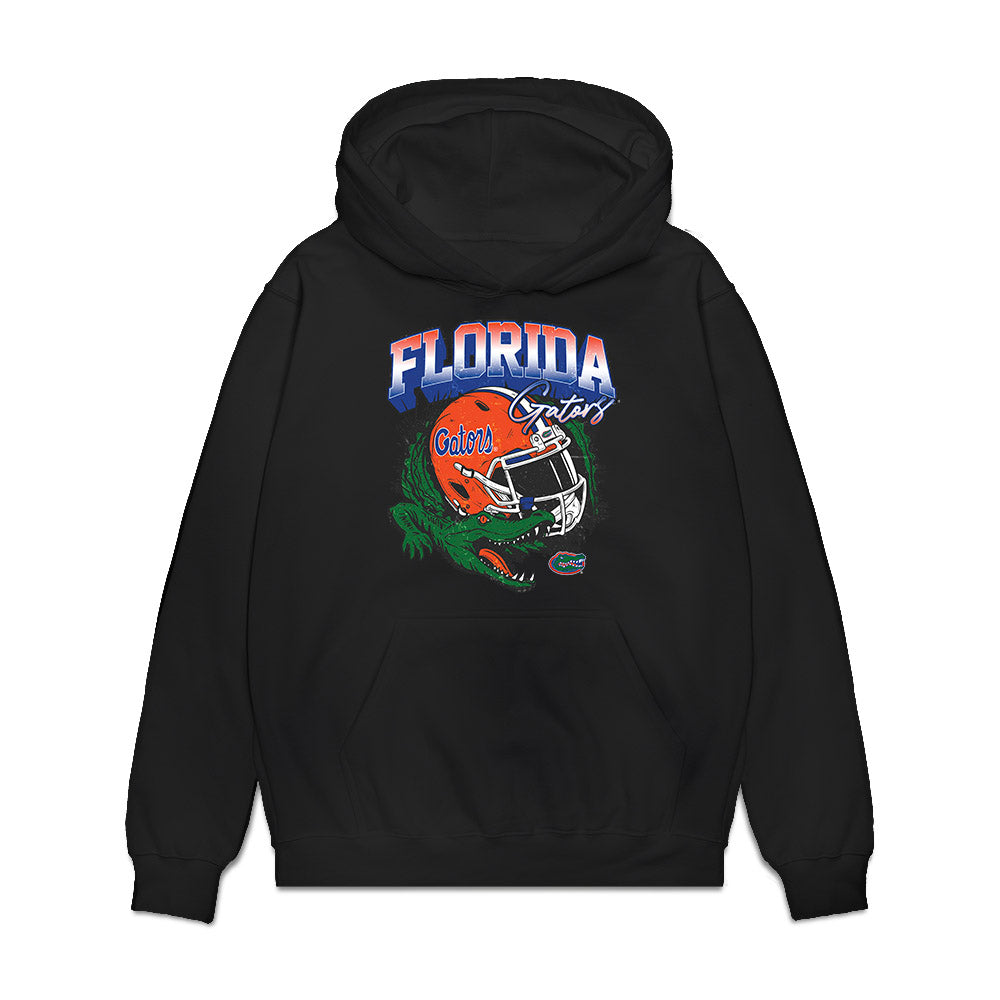 Florida - NCAA Football : Layne Swafford - Vintage Helmet Premium Hooded Sweatshirt-0