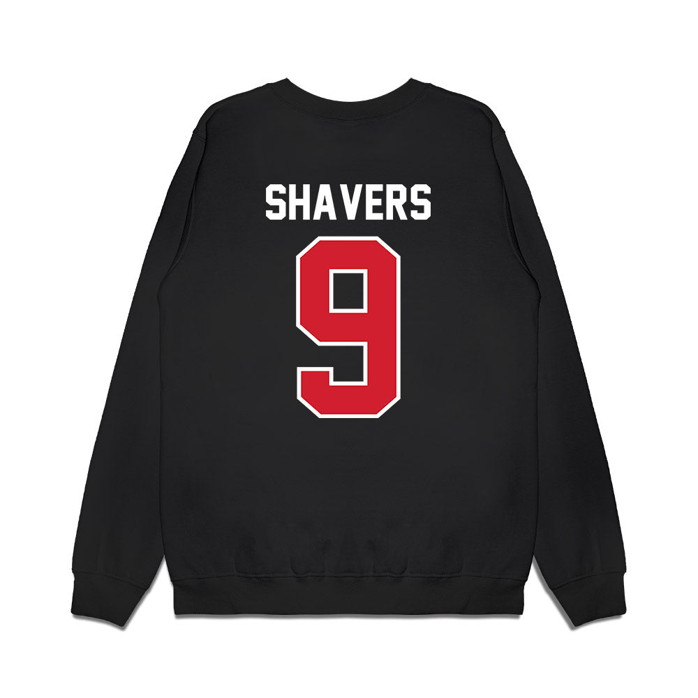 Nebraska - NCAA Football : Vincent Shavers - Vintage Helmet Premium Crewneck Sweatshirt-1