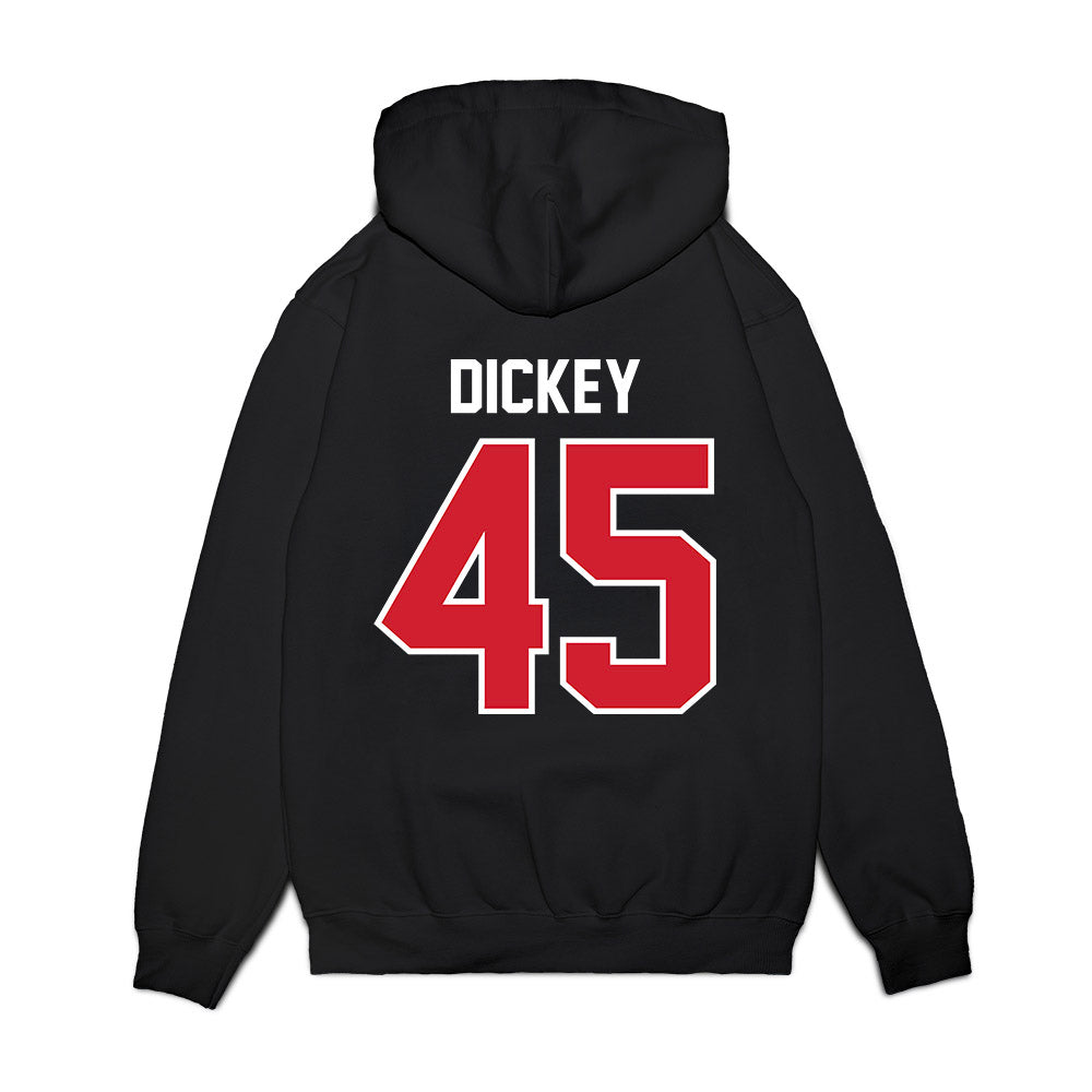 Nebraska - NCAA Football : Izaac Dickey - Vintage Helmet Premium Hooded Sweatshirt-1