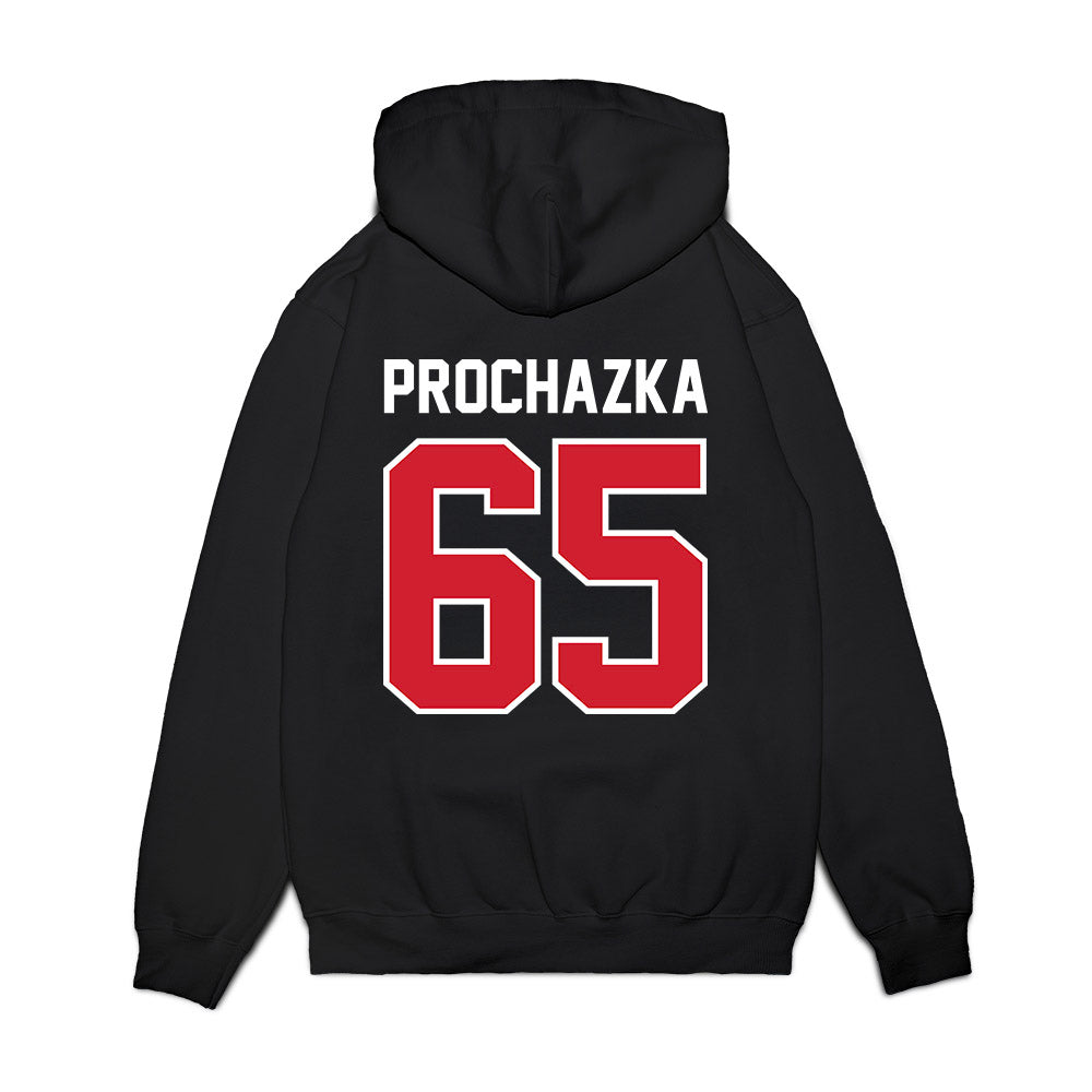 Nebraska - NCAA Football : Teddy Prochazka - Vintage Helmet Premium Hooded Sweatshirt-1