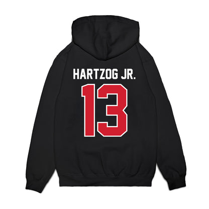 Nebraska - NCAA Football : Malcolm Hartzog Jr. - Vintage Helmet Premium Hooded Sweatshirt-1