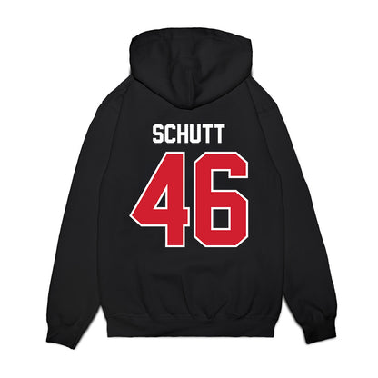 Nebraska - NCAA Football : Connor Schutt - Vintage Helmet Premium Hooded Sweatshirt-1