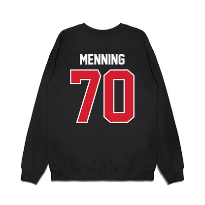 Nebraska - NCAA Football : Keegan Menning - Vintage Helmet Premium Crewneck Sweatshirt-1