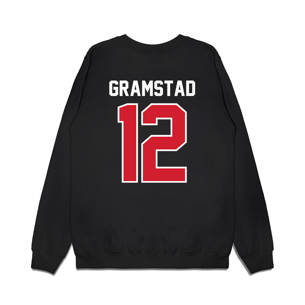Nebraska - NCAA Football : Jalyn Gramstad - Vintage Helmet Premium Crewneck Sweatshirt-1