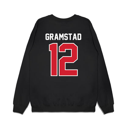 Nebraska - NCAA Football : Jalyn Gramstad - Vintage Helmet Premium Crewneck Sweatshirt-1