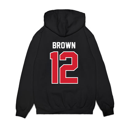 Nebraska - NCAA Football : Omar Brown - Vintage Helmet Premium Hooded Sweatshirt-1
