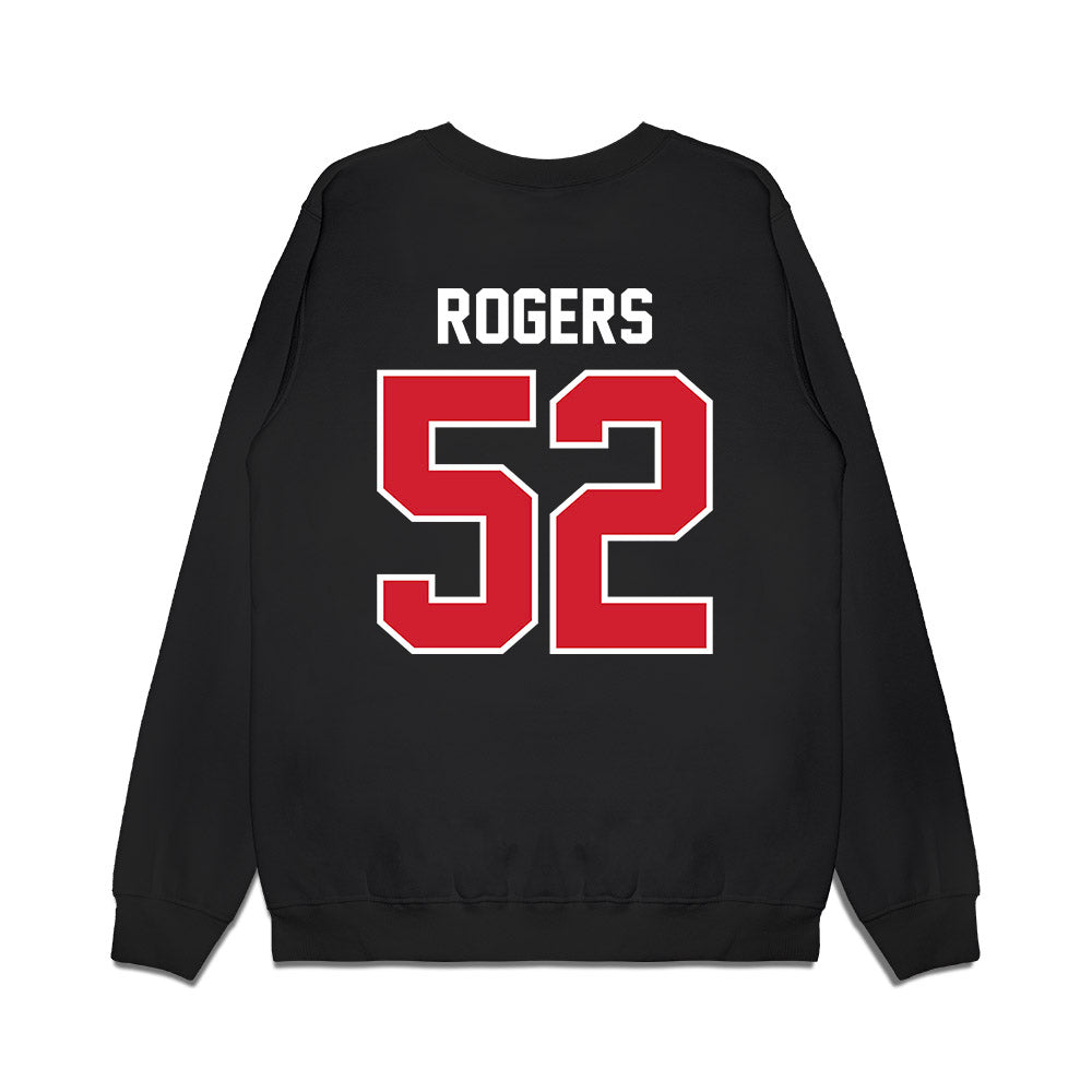 Nebraska - NCAA Football : Dylan Rogers - Vintage Helmet Premium Crewneck Sweatshirt-1