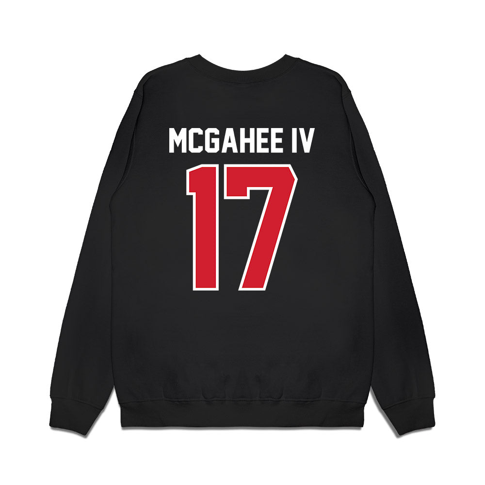 Nebraska - NCAA Football : Willis Mcgahee Iv - Vintage Helmet Premium Crewneck Sweatshirt-1