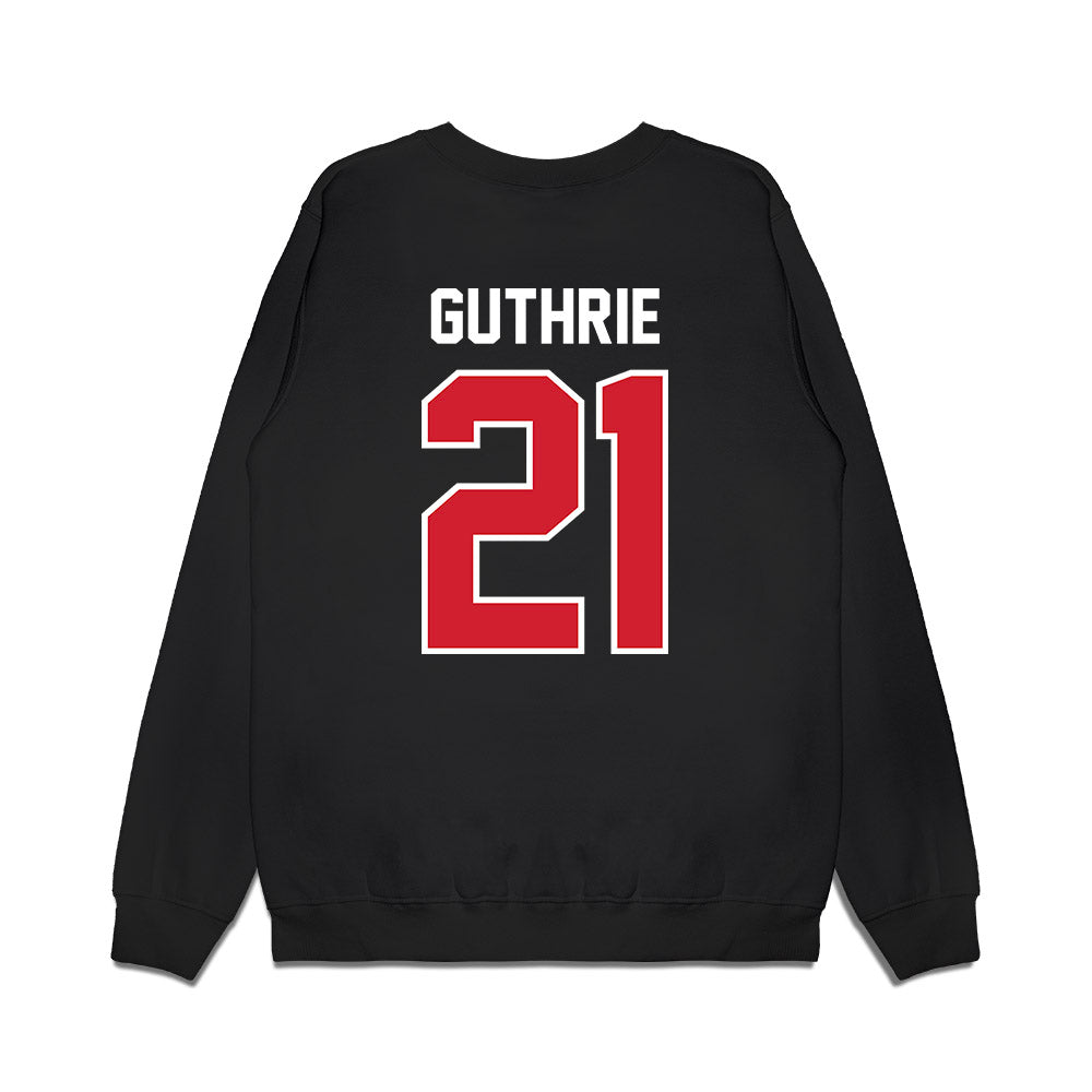 Nebraska - NCAA Football : Rex Guthrie - Vintage Helmet Premium Crewneck Sweatshirt-1