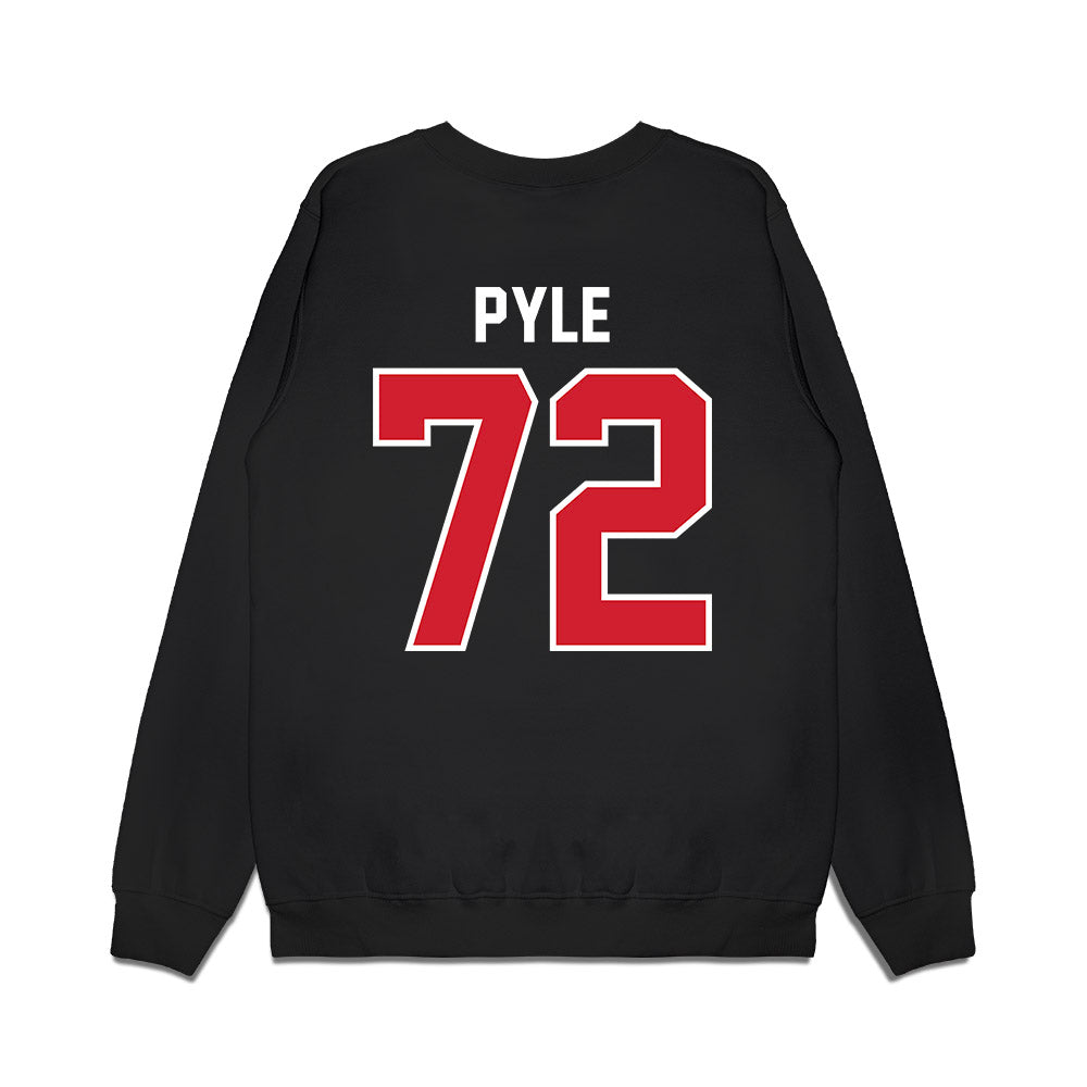 Nebraska - NCAA Football : Gibson Pyle - Vintage Helmet Premium Crewneck Sweatshirt-1