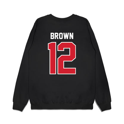 Nebraska - NCAA Football : Omar Brown - Vintage Helmet Premium Crewneck Sweatshirt-1