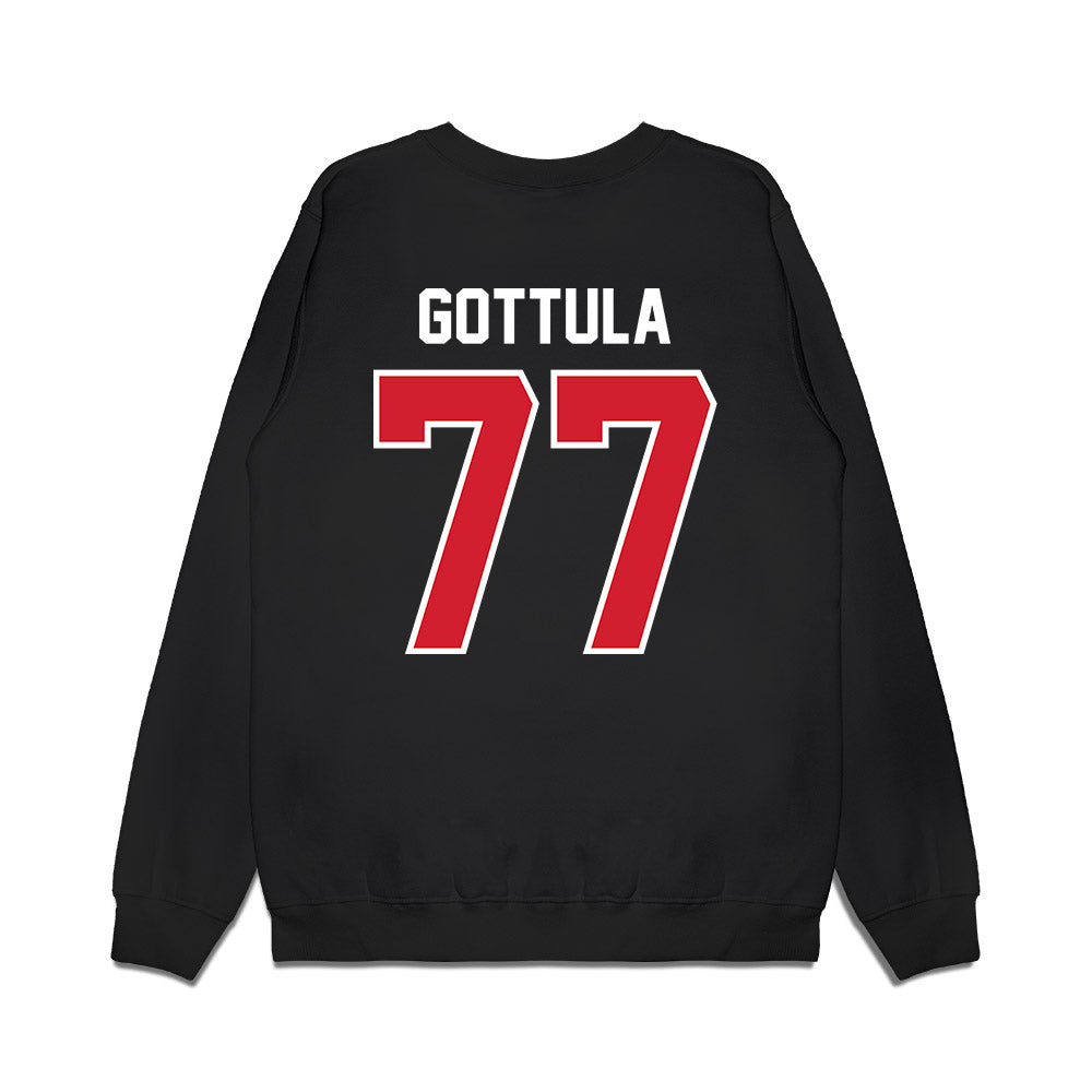 Nebraska - NCAA Football : Gunnar Gottula - Vintage Helmet Premium Crewneck Sweatshirt-1
