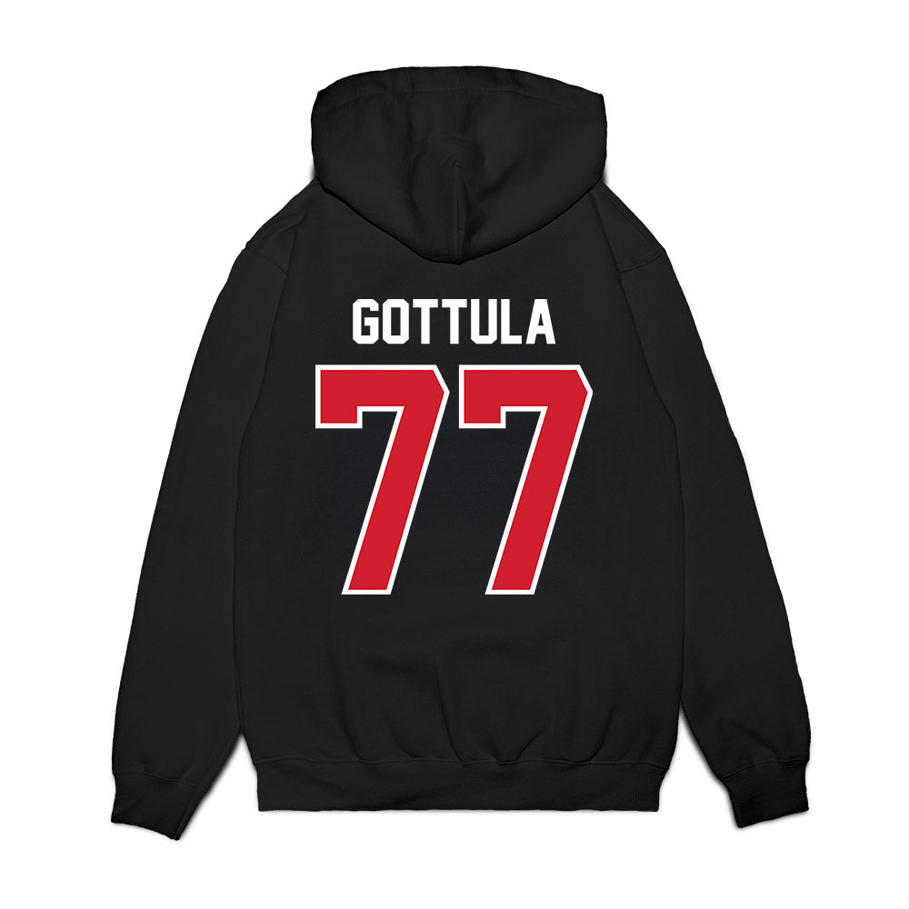 Nebraska - NCAA Football : Gunnar Gottula - Vintage Helmet Premium Hooded Sweatshirt-1