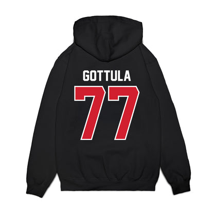 Nebraska - NCAA Football : Gunnar Gottula - Vintage Helmet Premium Hooded Sweatshirt-1