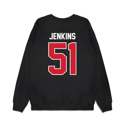 Nebraska - NCAA Football : Justin Jenkins - Vintage Helmet Premium Crewneck Sweatshirt-1