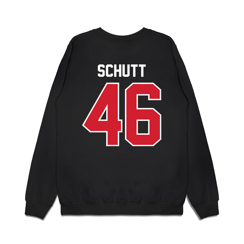 Nebraska - NCAA Football : Connor Schutt - Vintage Helmet Premium Crewneck Sweatshirt-1