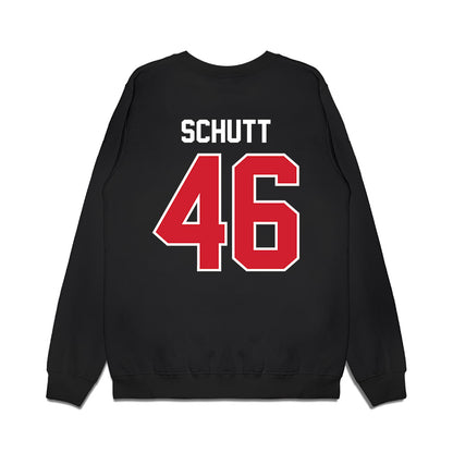 Nebraska - NCAA Football : Connor Schutt - Vintage Helmet Premium Crewneck Sweatshirt-1