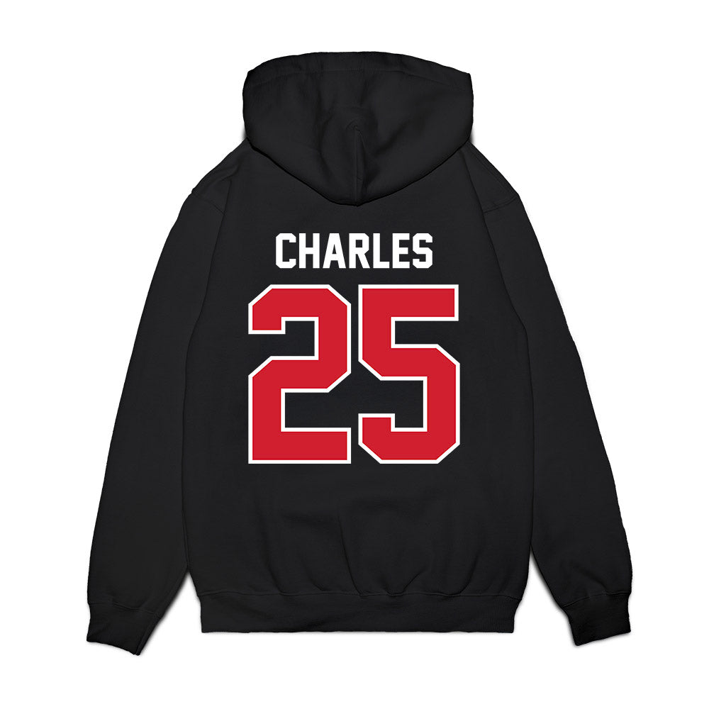 Nebraska - NCAA Football : Jeremiah charles - Vintage Helmet Premium Hooded Sweatshirt-1