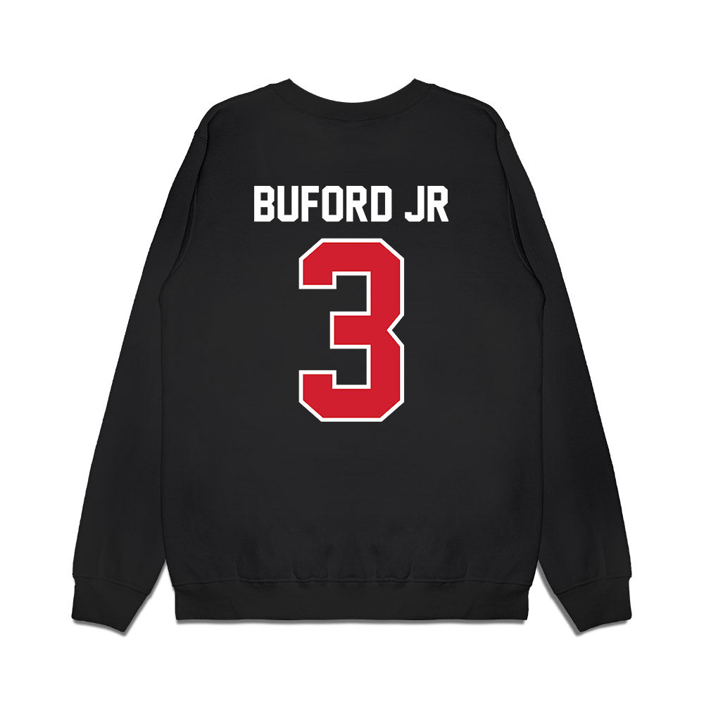 Nebraska - NCAA Football : Marques Buford Jr - Vintage Helmet Premium Crewneck Sweatshirt-1