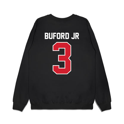 Nebraska - NCAA Football : Marques Buford Jr - Vintage Helmet Premium Crewneck Sweatshirt-1