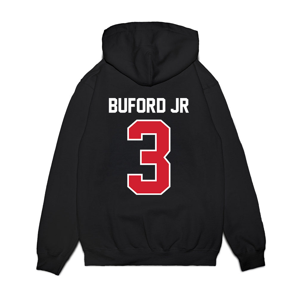 Nebraska - NCAA Football : Marques Buford Jr - Vintage Helmet Premium Hooded Sweatshirt-1