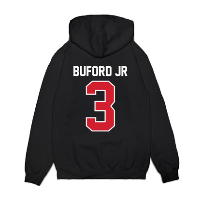 Nebraska - NCAA Football : Marques Buford Jr - Vintage Helmet Premium Hooded Sweatshirt-1