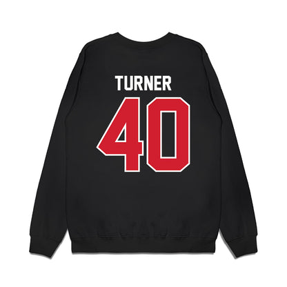 Nebraska - NCAA Football : Brice Turner - Vintage Helmet Premium Crewneck Sweatshirt-1