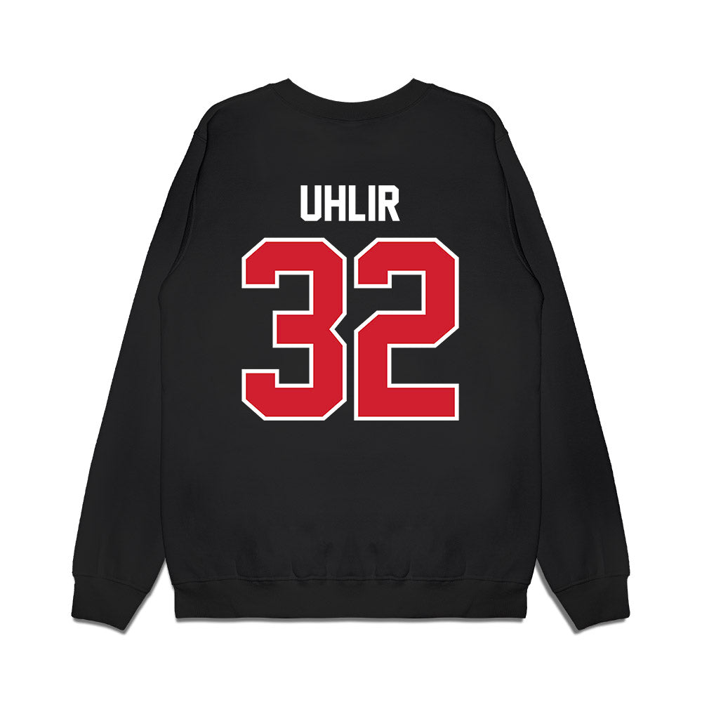 Nebraska - NCAA Football : Trent Uhlir - Vintage Helmet Premium Crewneck Sweatshirt-1