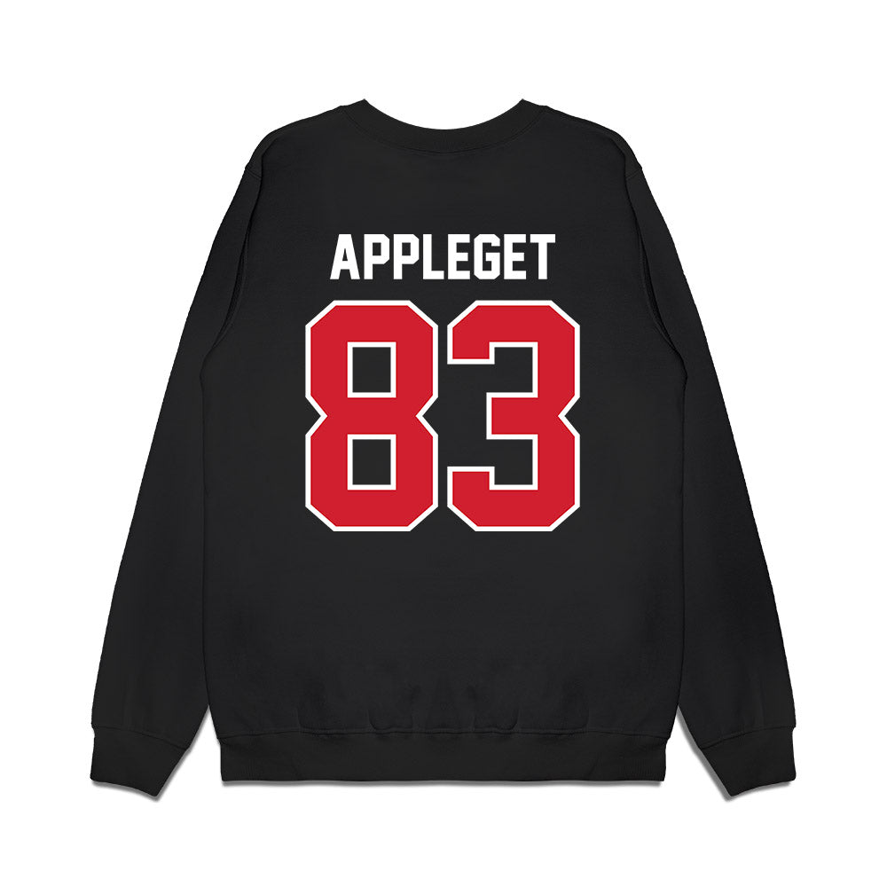 Nebraska - NCAA Football : Jake Appleget - Vintage Helmet Premium Crewneck Sweatshirt-1