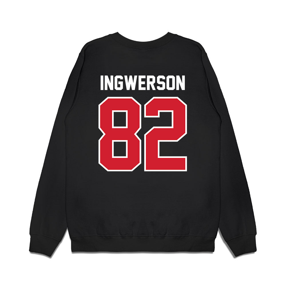 Nebraska - NCAA Football : Eric Ingwerson - Vintage Helmet Premium Crewneck Sweatshirt-1