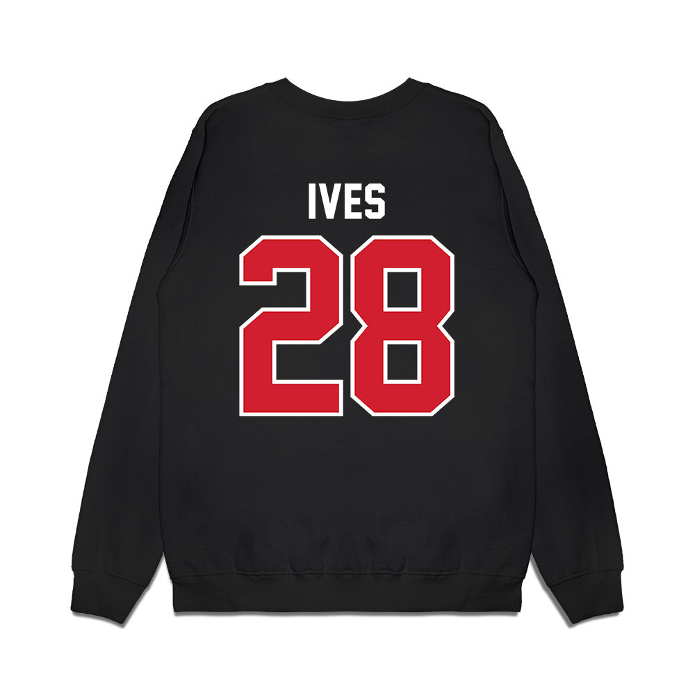 Nebraska - NCAA Football : Kwinten Ives - Vintage Helmet Premium Crewneck Sweatshirt-1