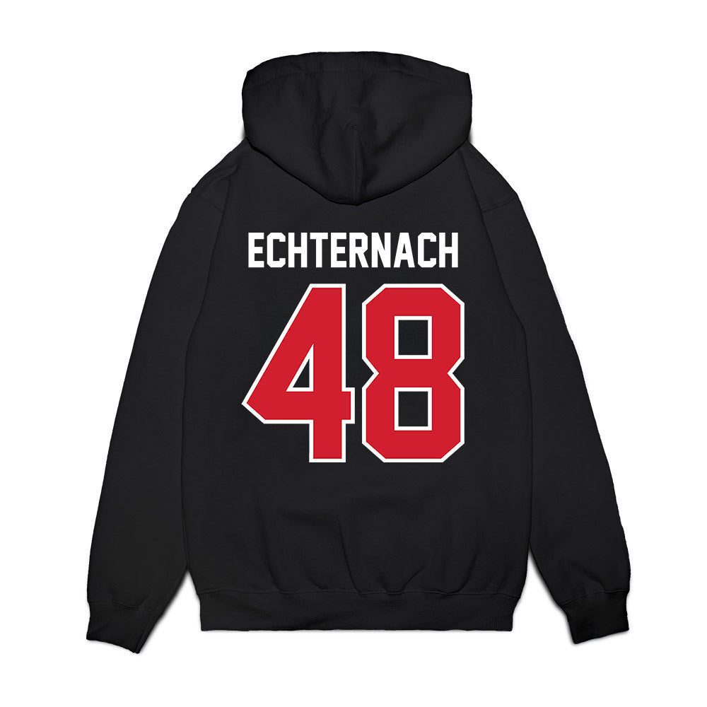 Nebraska - NCAA Football : Cayden Echternach - Vintage Helmet Premium Hooded Sweatshirt-1