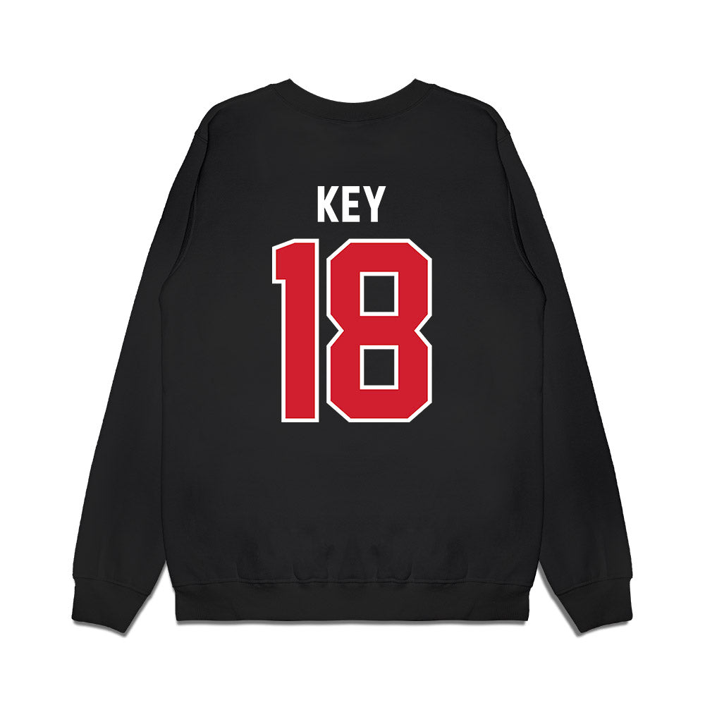 Nebraska - NCAA Football : Dane Key - Vintage Helmet Premium Crewneck Sweatshirt-1
