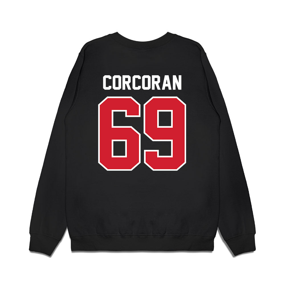 Nebraska - NCAA Football : Turner Corcoran - Vintage Helmet Premium Crewneck Sweatshirt-1