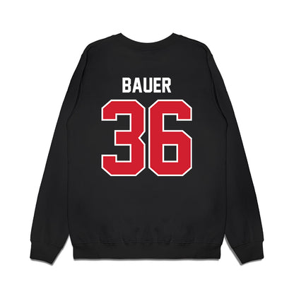 Nebraska - NCAA Football : Rowdy Bauer - Vintage Helmet Premium Crewneck Sweatshirt-1
